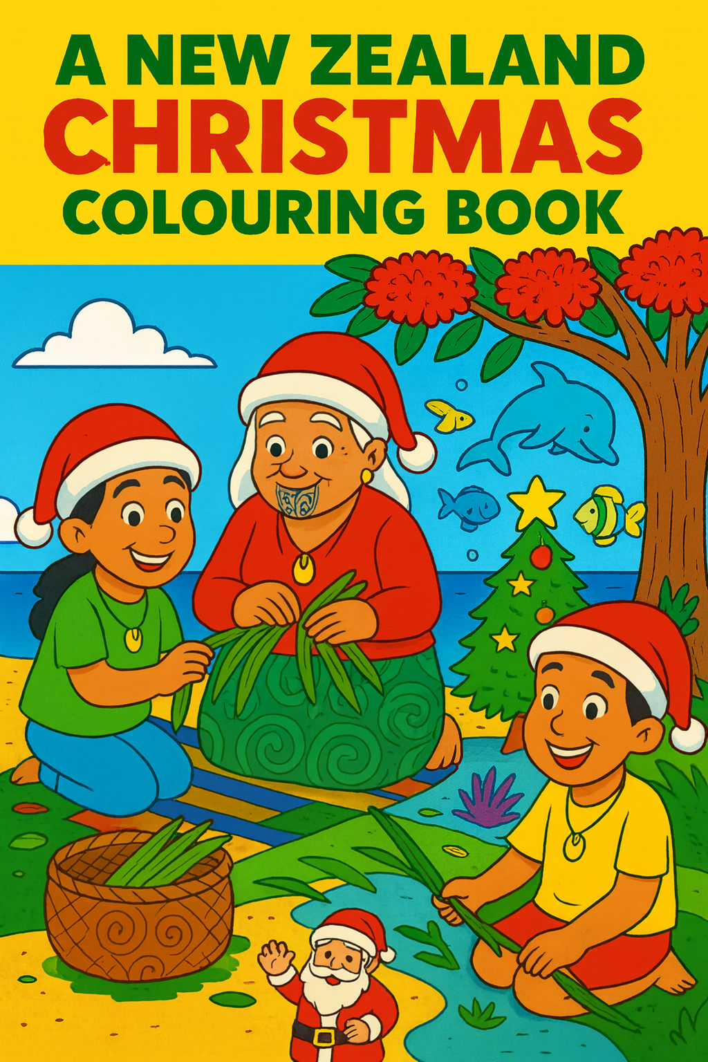 NZ Kiwi Christmas Colouring Book (Digital Download)