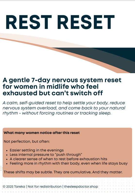 Rest Reset for Midlife Women | A gentle 7-day nervous system reset for women who feel exhausted but can't switch off